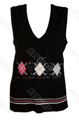 Black Women`s Pullover isolated on a white background