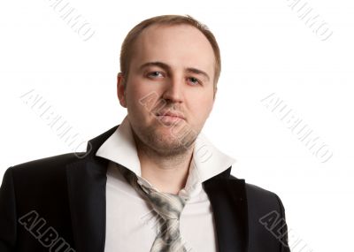 disheveled businessman