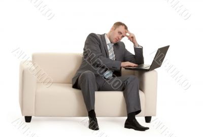 businessman with laptop