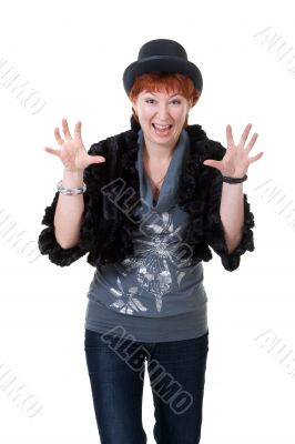 girl in the bowler hat