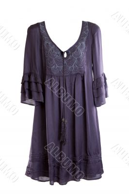 purple women`s dress