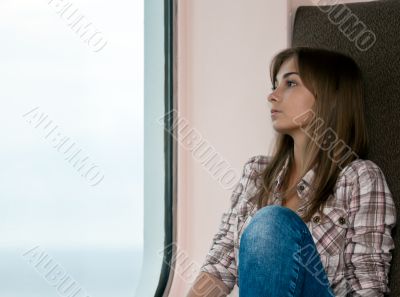 pensive woman