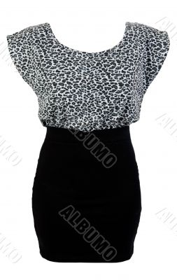 black skirt and gray sweater