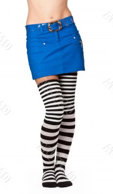 naked belly and female legs