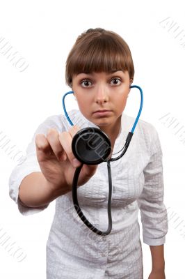 beautiful young woman doctor