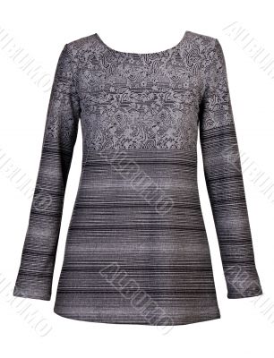 gray striped women`s dress