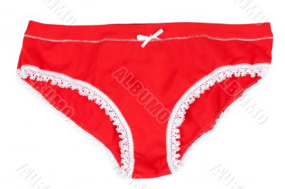Female red panties