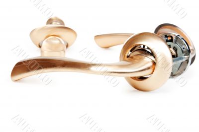 The bronze door handle