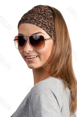 portrait of a girl with glasses