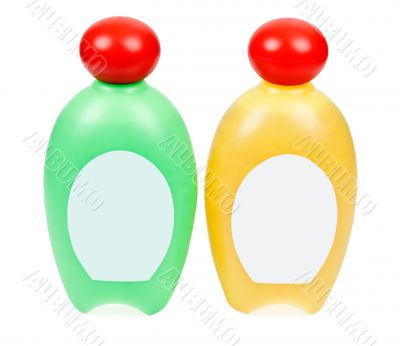 two bottles of shampoo