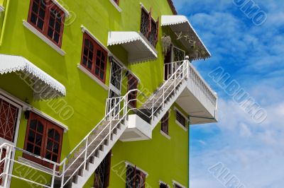 colored house in the sky