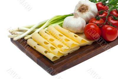 Cheese, garlic, onion.