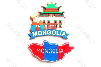 Map and logo of Mongolia 