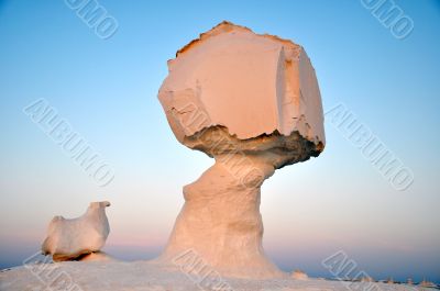 Landscape of the famous white desert in Egypt