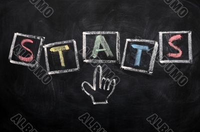 Stats with a hand cursor