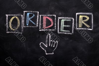 Order with a hand cursor