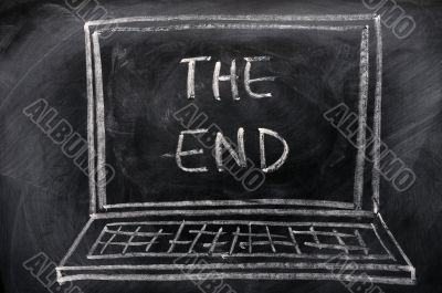 Chalk drawing of Laptop 