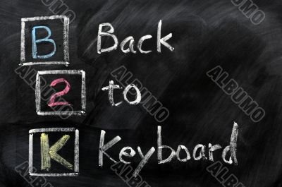 Acronym of B2K - Back to Keyboard