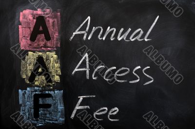 Acronym of AAF for Annual Access Fee