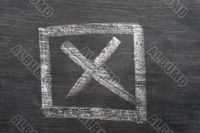 Check box with a cross