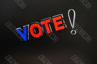 Vote with a big exclamation mark