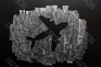 Shape of a plane on a blackboard