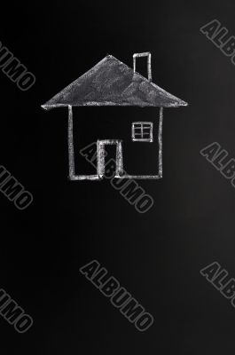 Home drawn in chalk