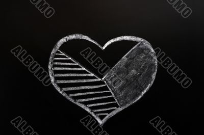 Cake graph of a heart shape