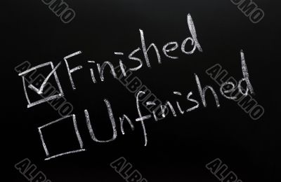 Finished and unfinished