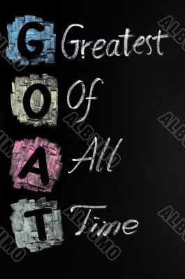 Goat acronym - Greatest of all time