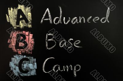 Acronym of ABC - Advanced Base Camp