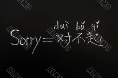 Learning Chinese language from sorry