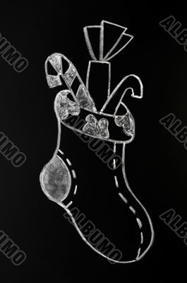 Christmas sock with presents