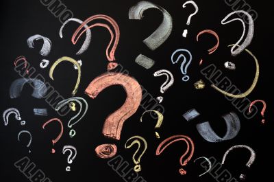 Colorful question marks