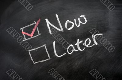 Now and Later Check Boxes