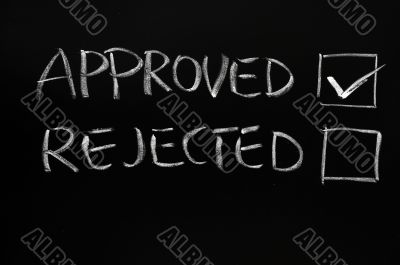 Approved and rejected checkboxes