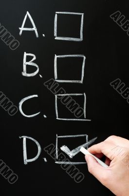 Checkboxes on blackboard