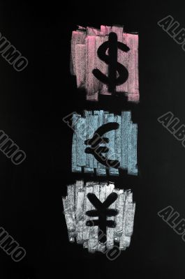 Dollar, Euro and Yuan