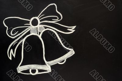 Jingle bells drawn with chalk