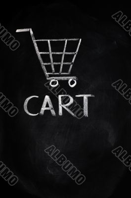 Cart drawn with chalk