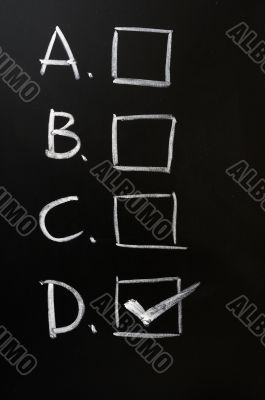 Checkboxes on blackboard