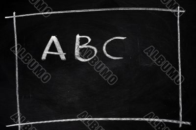 ABC written on blackboard