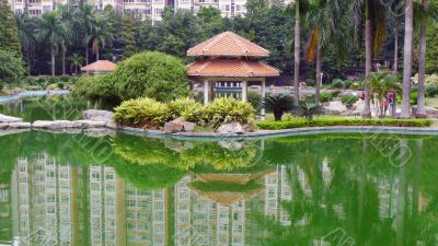 Park in the apartment blocks