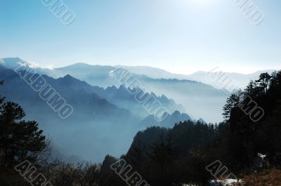 Landscape of mountains