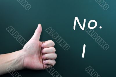 Thumb up with No. 1
