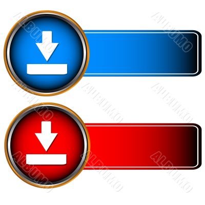 Red and dark blue icons