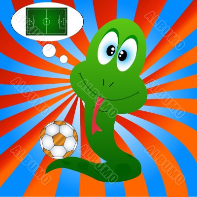 Snake and football