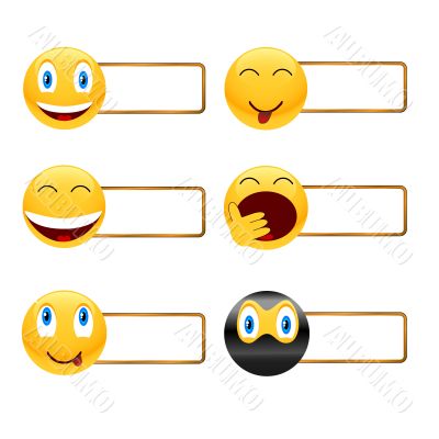 Icons of smiles with a framework