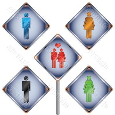 Signs on people