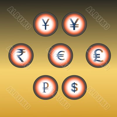 Buttons of money